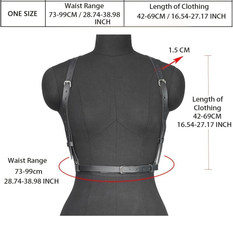 PU Leather Harness Belt Women Gothic Body Belt Party Costume