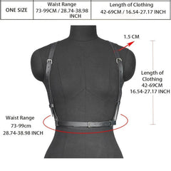PU Leather Harness Belt Women Gothic Body Belt Party Costume