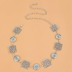 Boho Western Turquoise Disc Waist Chain Body Chain
