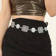 Boho Western Turquoise Disc Waist Chain Body Chain