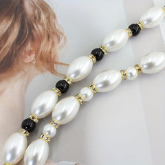 Faux Pearl Chain Belt Metal Waistband Women Dress Girdle