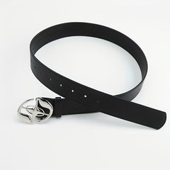 Oval Cross Metal Buckle Belt Casual Jeans Belt Unisex