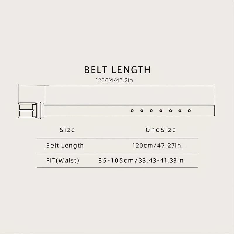 Brown Hollow Belt Women Metal Buckle Solid Brown Belt
