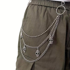 Skull Chain Halloween Waist Chain Hip Hop Rock Gothic Belt Chain