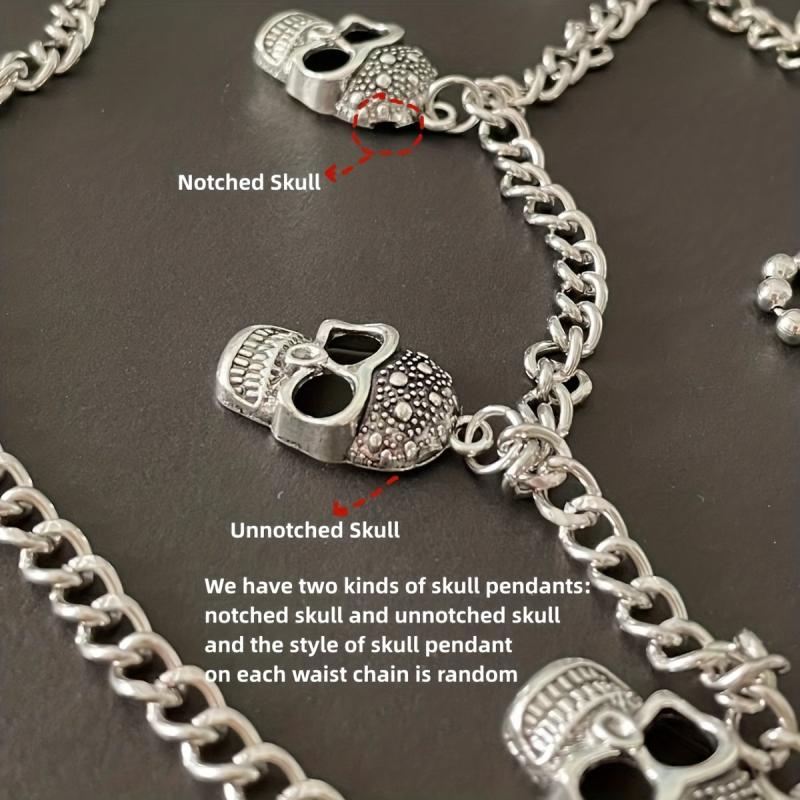 Skull Chain Halloween Waist Chain Hip Hop Rock Gothic Belt Chain