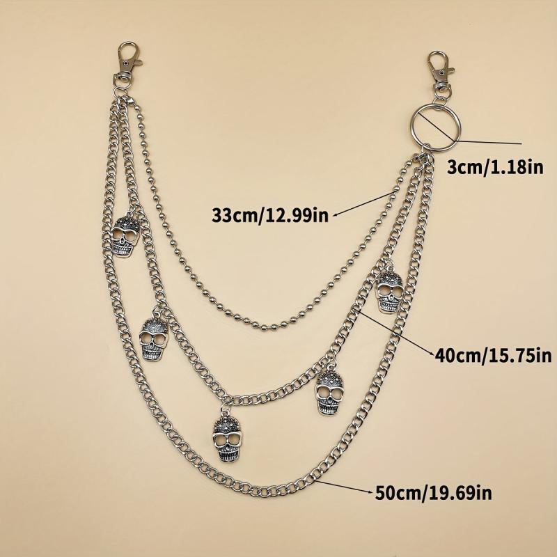 Skull Chain Halloween Waist Chain Hip Hop Rock Gothic Belt Chain