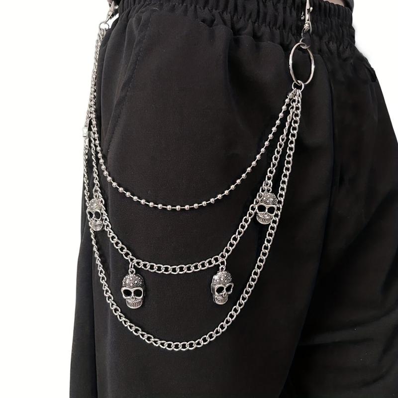 Skull Chain Halloween Waist Chain Hip Hop Rock Gothic Belt Chain
