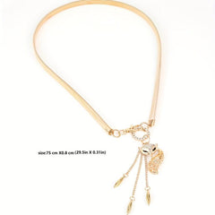 Fox Goldfish Pendant Waist Chain Elastic Metal Golden Dress Girdle
