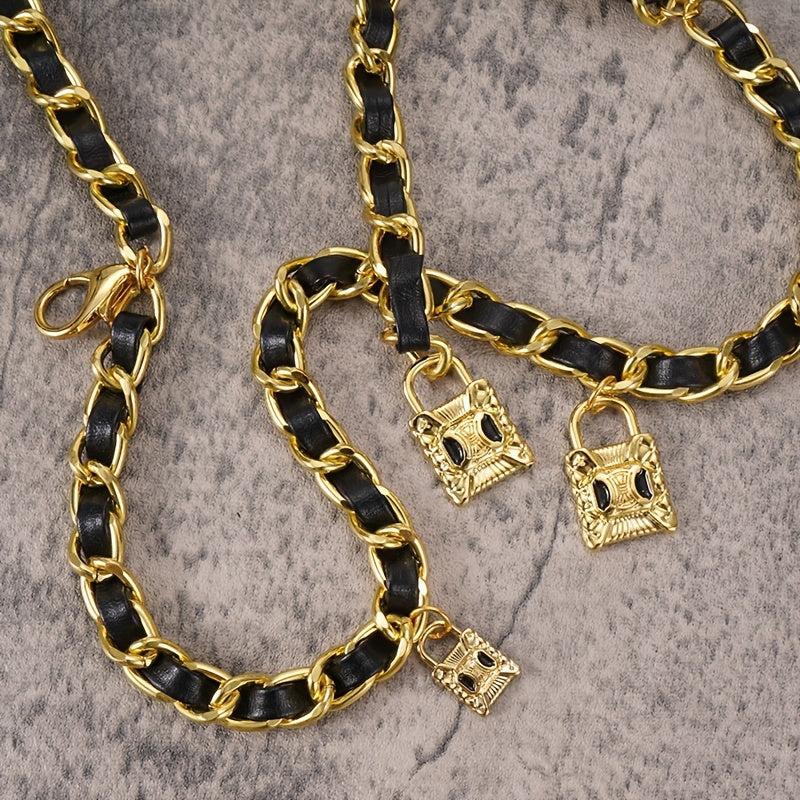 Waist Chain Metal Leather Chain Belt Pants Chain Accessories