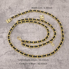 Waist Chain Metal Leather Chain Belt Pants Chain Accessories