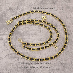 Waist Chain Metal Leather Chain Belt Pants Chain Accessories