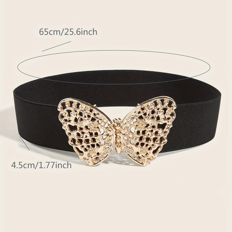 Butterfly Buckle Belt Wide Elastic Girdle for Women