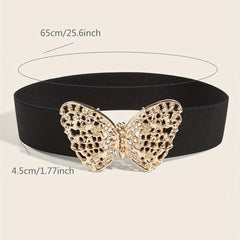 Butterfly Buckle Belt Wide Elastic Girdle for Women