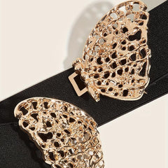 Butterfly Buckle Belt Wide Elastic Girdle for Women