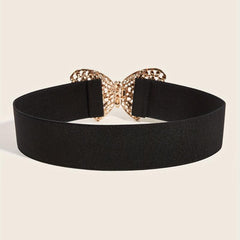 Butterfly Buckle Belt Wide Elastic Girdle for Women