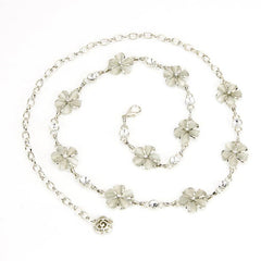 Rhinestone Flower Waist Chain for Women