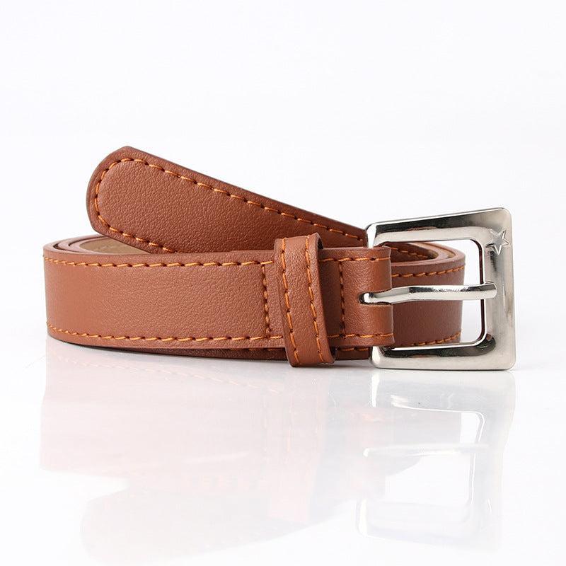 Vintage Square Pin Buckle Belt Classic Girdle For Women