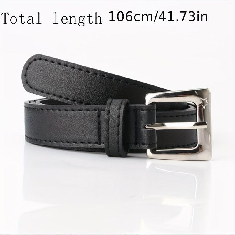 Vintage Square Pin Buckle Belt Classic Girdle For Women