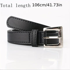 Vintage Square Pin Buckle Belt Classic Girdle For Women