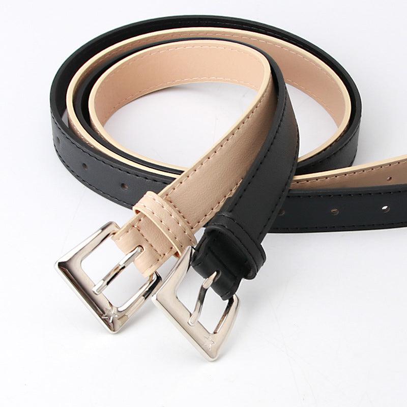 Vintage Square Pin Buckle Belt Classic Girdle For Women