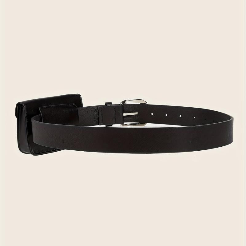 Punk Pin Buckle Purse Belt Hip Hop PU Leather Crossbody Mini Bag Belt