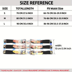 Wide Belt Y2K Laser Elastic Waistband Girdle For Women