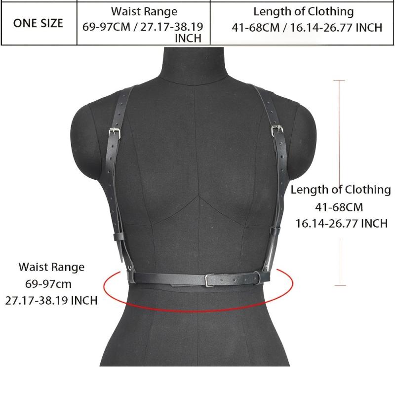 PU Leather Harness Belt For Women Goth Belt