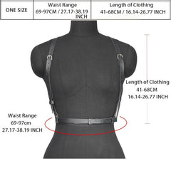 PU Leather Harness Belt For Women Goth Belt