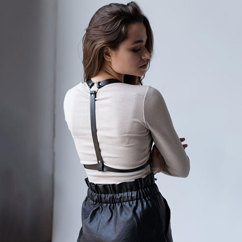 PU Leather Harness Belt For Women Goth Belt