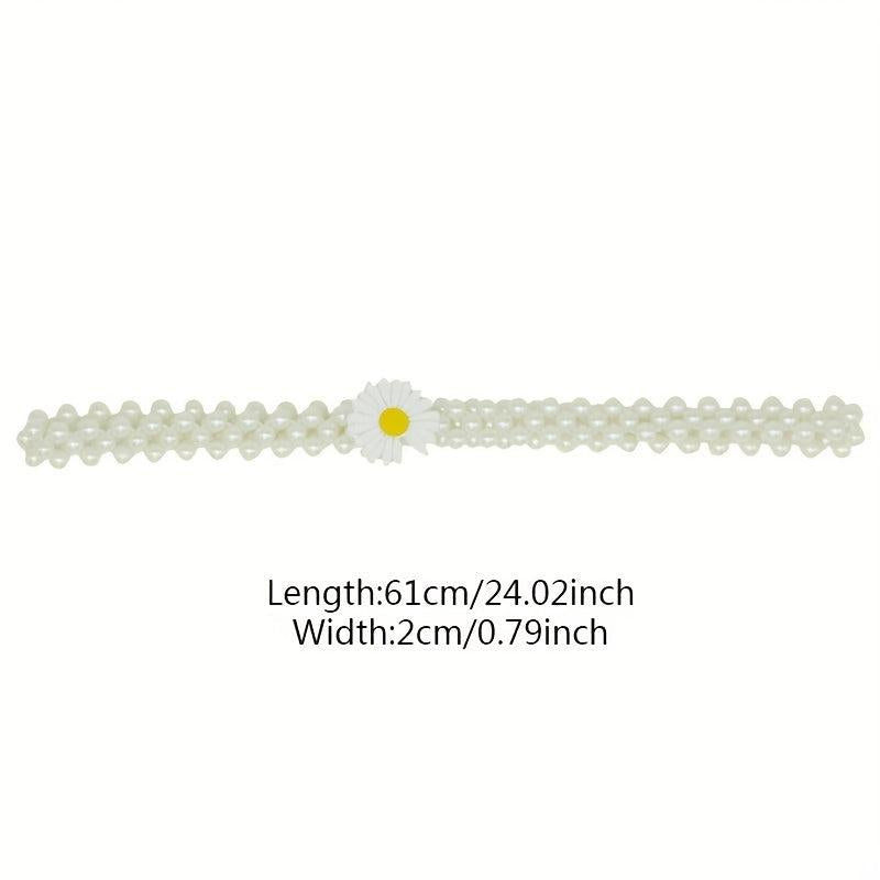 Elastic Waist Chain Sunflower Decor Hollow Out Belly Chain Girdle