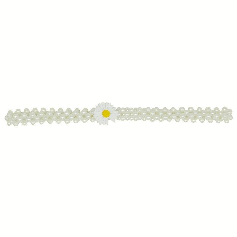 Elastic Waist Chain Sunflower Decor Hollow Out Belly Chain Girdle