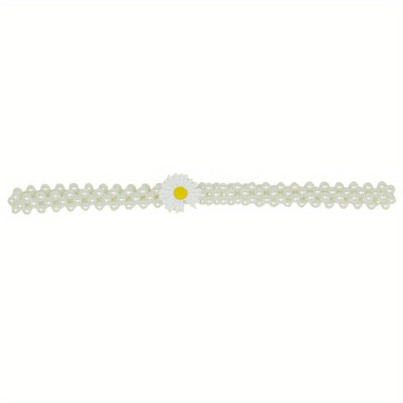 Elastic Waist Chain Sunflower Decor Hollow Out Belly Chain Girdle
