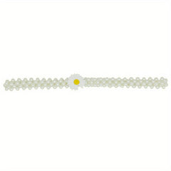 Elastic Waist Chain Sunflower Decor Hollow Out Belly Chain Girdle
