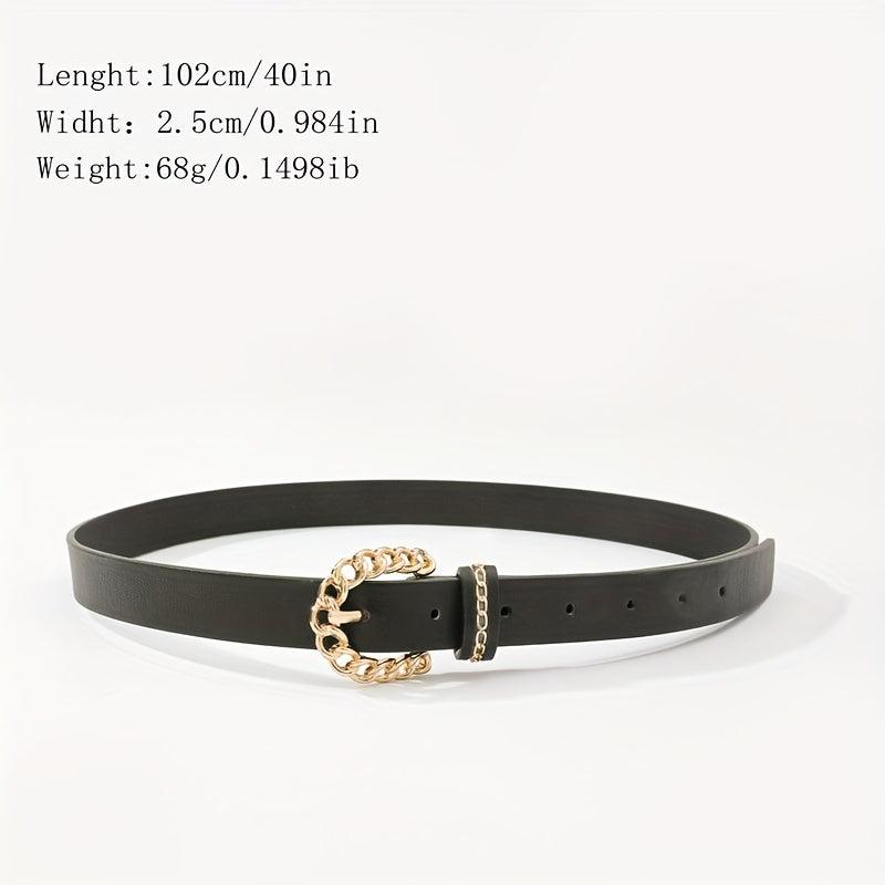 Braided Hollow Out Buckle Belt PU Leather Thin Belt Casual Pants Belt