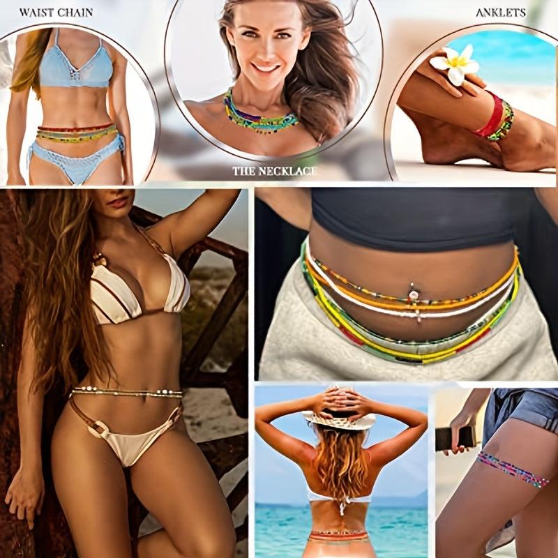 Bohemian Beaded Waist Chain Set Belly Chain Belt For Women