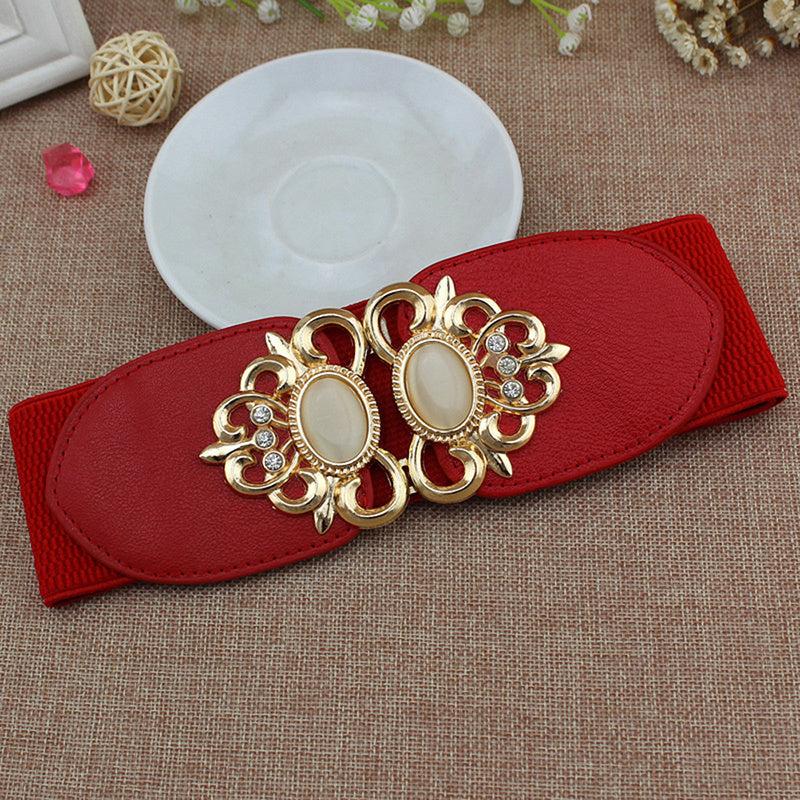 Women Vintage Wide Belt Stretch Dress Accessories