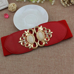 Women Vintage Wide Belt Stretch Dress Accessories