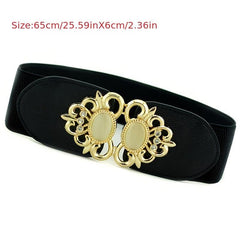 Women Vintage Wide Belt Stretch Dress Accessories