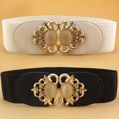 Women Vintage Wide Belt Stretch Dress Accessories