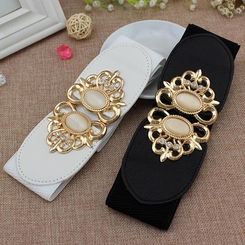 Women Vintage Wide Belt Stretch Dress Accessories