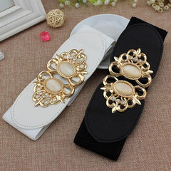 Women Vintage Wide Belt Stretch Dress Accessories
