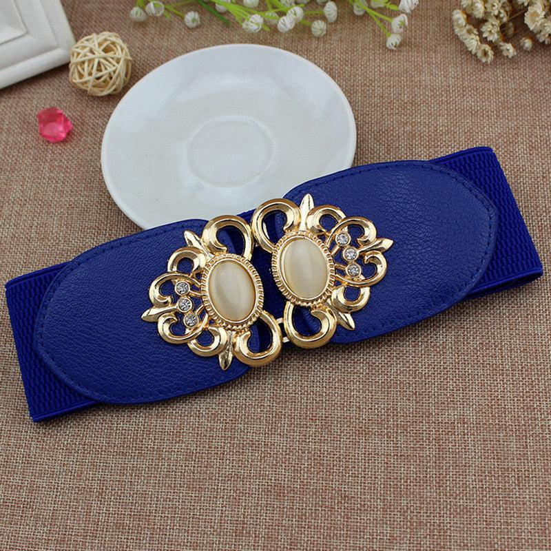 Women Vintage Wide Belt Stretch Dress Accessories