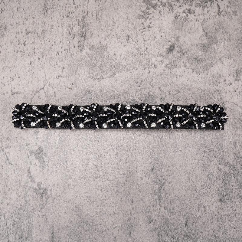 Colorful Rhinestone Flower Belt Women Elastic Thin Belts Waistband