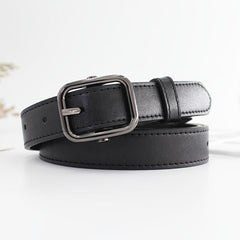 Square Pin Buckle Belt Unisex PU Leather Casual Belt Jeans Pants Belt