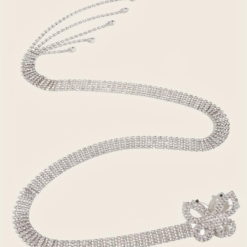 Y2K Rhinestone Tassel Belt for Women