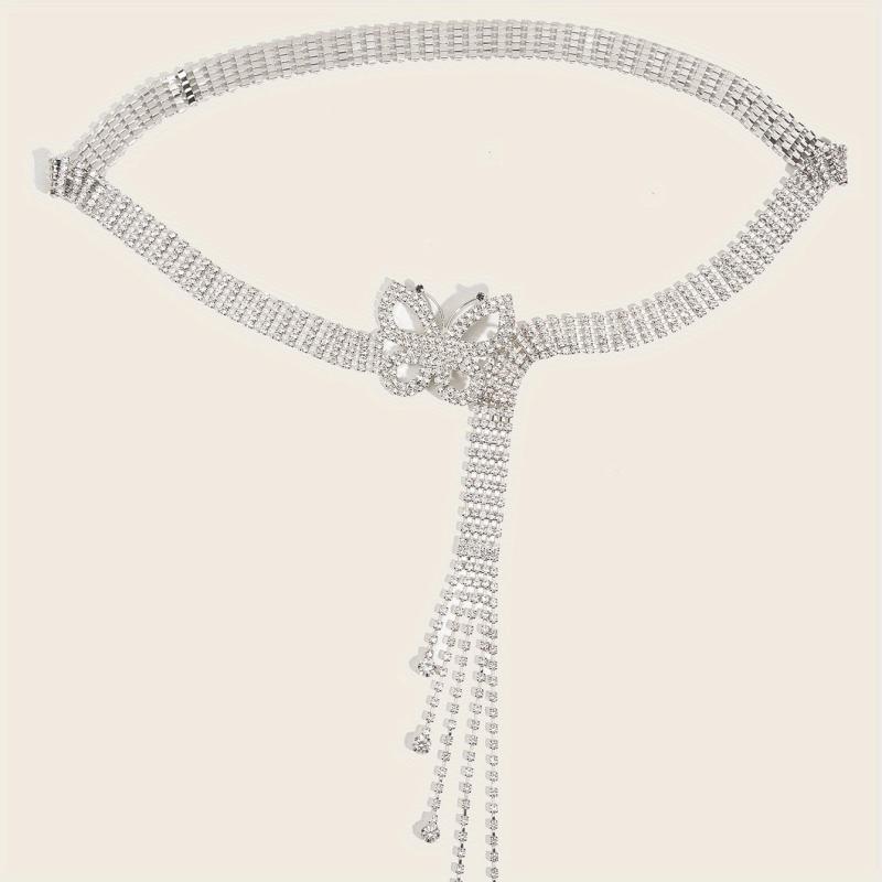 Y2K Rhinestone Tassel Belt for Women