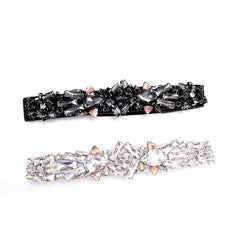 Rhinestone Elastic Band Waist Belt for Women's Suit Coat Dress