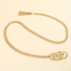 Vintage Tassel Pendant Waist Chain Metal Belly Chain Beach Chain Dress Girdle
