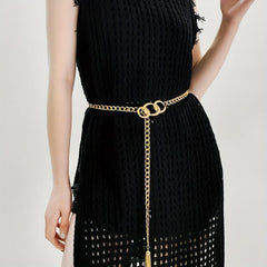 Vintage Tassel Pendant Waist Chain Metal Belly Chain Beach Chain Dress Girdle