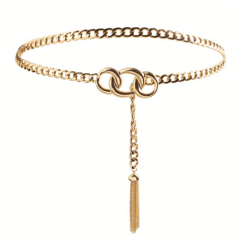 Vintage Tassel Pendant Waist Chain Metal Belly Chain Beach Chain Dress Girdle